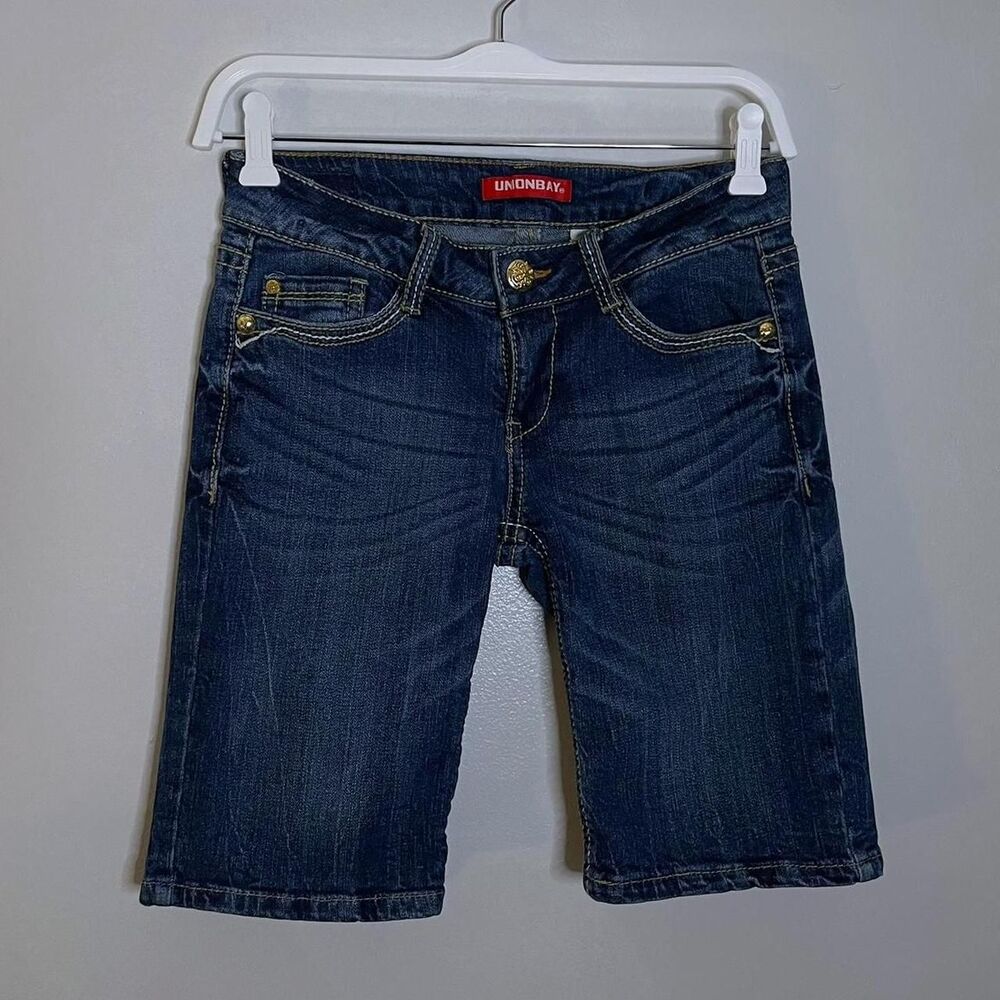 Y2K 2000s Unionbay Denim Shorts Bermuda Vintage Jorts - Size 1